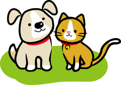 犬猫のイラスト