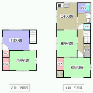 宮崎市大塚町　売買　中古住宅　４ＤＫ　間取図